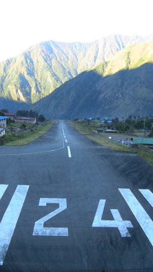 Lukla runway (why number 24? There is only one runway!)