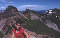 Atop Plummer Peak, Pinnacle Peak in background (left side)